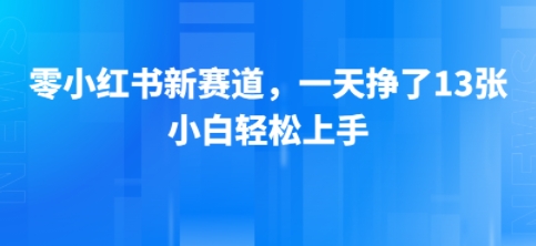 小红书新赛道，一天挣了13张，小白轻松上手-飞哥项目网