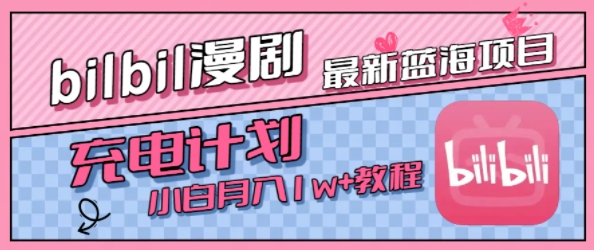 最新蓝海项目，B站充电计划，小白也能月入1w+-飞哥项目网
