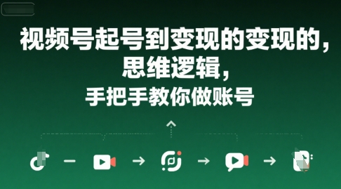视频号起号到变现的思维逻辑，手把手教你做账号-飞哥项目网