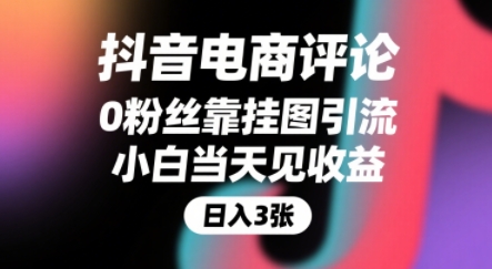 抖音电商评论，0粉丝靠挂图引流，被动挣抖音搜索佣金，小白当天见收益，还能躺挣下级评论增量收益-飞哥项目网