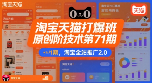 淘宝天猫打爆班原创高阶技术第71期，淘宝全站推广2.0-飞哥项目网