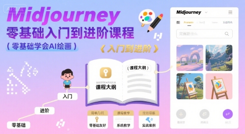 midjourney零基础入门到进阶课程，零基础学会AI绘画-飞哥项目网