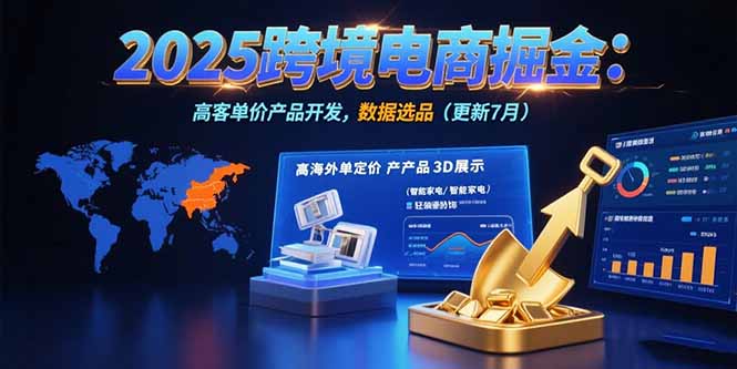 2025跨境电商掘金：蓝海市场定位，高客单价产品开发，数据选品(更新7月)-飞哥项目网