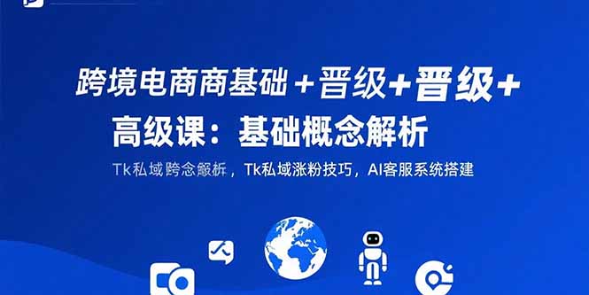 跨境电商基础+晋级+高级课：基础概念解析,Tk私域涨粉技巧,AI客服系统搭建-飞哥项目网