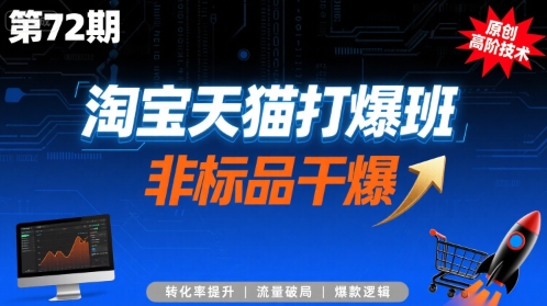 淘宝天猫打爆班原创高阶技术第72期，非标品干爆-飞哥项目网
