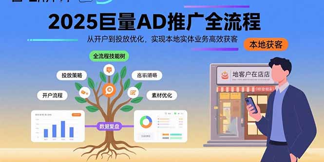 2025巨量AD推广全流程，从开户到投放优化，实现本地实体业务高效获客-飞哥项目网