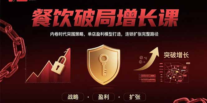餐饮破局增长课：内卷时代突围策略，单店盈利模型打造，连锁扩张完整路径-飞哥项目网