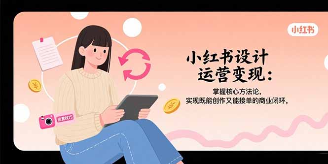 小红书设计运营变现：掌握核心方法论，实现既能创作又能接单的商业闭环-飞哥项目网