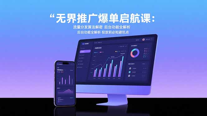 无界推广爆单启航课：流量分发算法解密 后台功能全解析 投放前必知避坑点-飞哥项目网