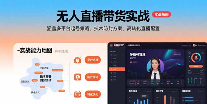 无人直播带货实战，涵盖多平台起号策略、技术防封方案、高转化直播配置-飞哥项目网